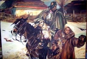  Kopia obrazu   Wojciecha Kossaka "Ranny kirasjer i dziewczyna"